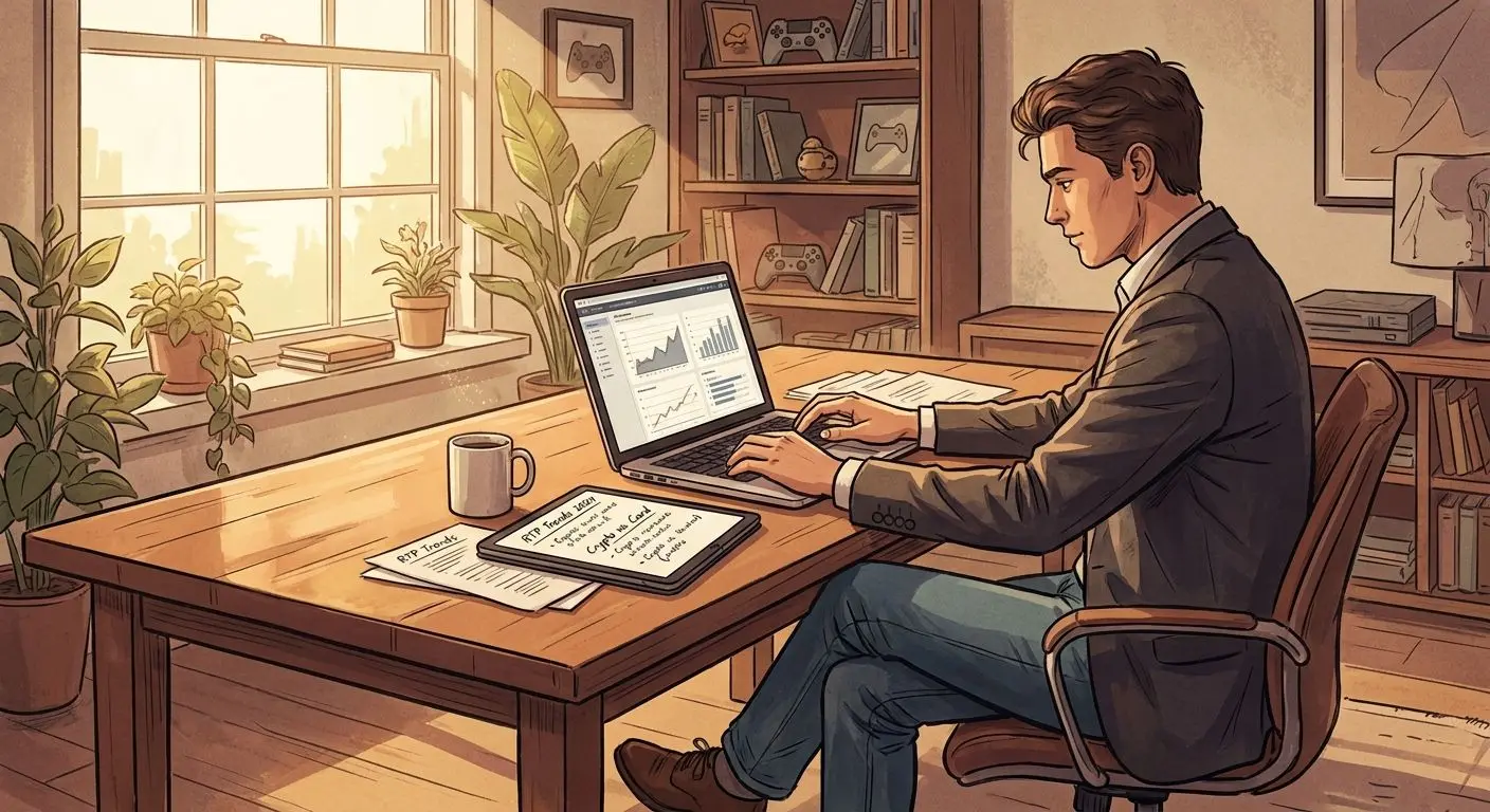 Illustration eines Experten in modernem Arbeitsumfeld