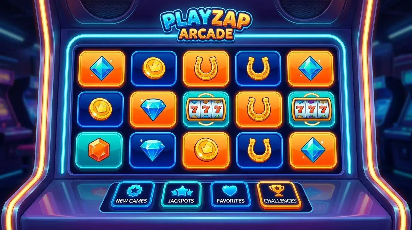 Auswahl bunter Slot-Kacheln im PlayOJO-Stil
